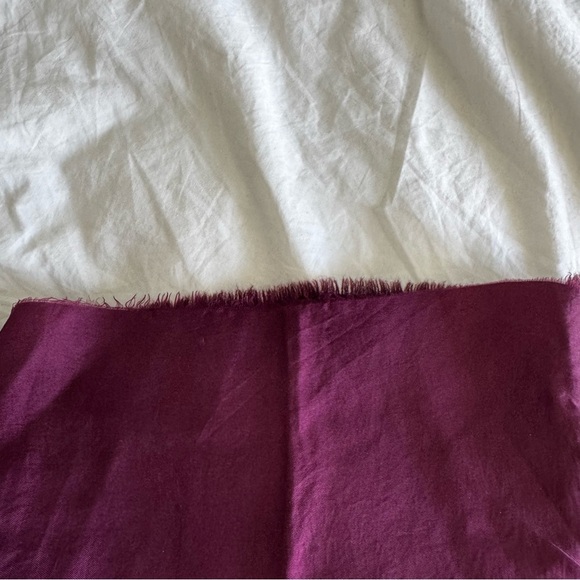 Vintage Christian Dior Silk Wool Paisley Scarf Burgundy - Picture 4 of 7